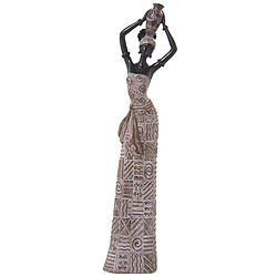 Figurine Décorative Alexandra House Living Marron Plastique Africaine 9 x 12 x 42 cm