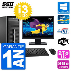 PC Tour HP 400 G1 Ecran 19" Intel Core i3-4130 RAM 8Go SSD 2To Windows 10 Wifi · Occasion 