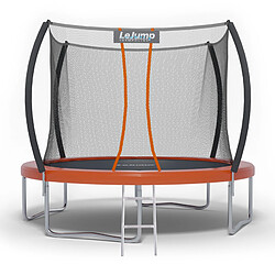 Trampoline Extérieur Ø305cm Orange Rond LeJump Sunrise Grand Trampoline pour Enfants