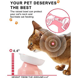 YYHY Y YHY Bol pour Chat à Alimentation Lente en céramique de 120 ML - Rose et Blanc pas cher