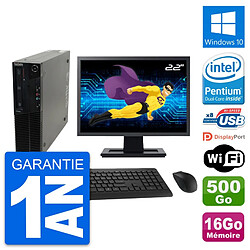 PC Lenovo M82 SFF Ecran 22" Intel G630 RAM 16Go Disque Dur 500Go Windows 10 Wifi · Occasion 