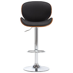 vidaXL Tabouret de bar Noir Similicuir