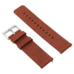 Wewoo Bracelet pour montre connectée Dragonne en toile mode simple Fitbit Versa / 2 Marron 