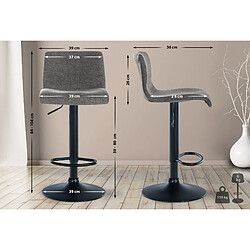 Non Lot de 2 tabourets de bar en tissu Branford