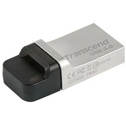 Transcend JetFlash 880 OTG 32GB lecteur USB flash 32 Go USB Type-A / Micro-USB 3.2 Gen 1 (3.1 Gen 1) Noir, Argent 