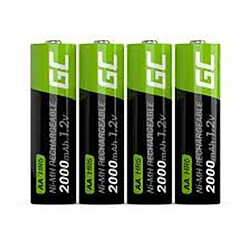 GREEN CELL Lot de 4 piles AA rechargeables 2000mAh NIMH