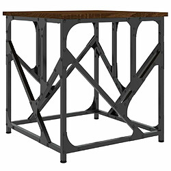 Maison Chic Table basse,Table Console Table d'appoint, Table pour salon chêne marron 45x45x47,5 cm bois d'ingénierie -MN63623