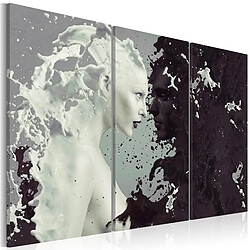 Decoshop26 Tableau toile de décoration- Noir et blanc - triptych 90x60cm DEC110494/2 