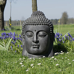 Stonelite Tête de bouddha en fibres pour jardin 31 x 30 x 42 cm.