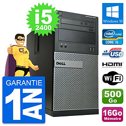 PC Tour Dell OptiPlex 390 MT i5-2400 RAM 16Go Disque 500Go HDMI Windows 10 Wifi · Occasion 