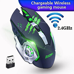 Universal Vente! Mouse sans fil de jeu silencieuse 2,4 GHz Souris sans fil rechargeable USB Souris optique de jeu rétroéclairée pour PC Ordinateurs portables