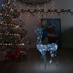 vidaXL Renne de décoration de Noël Acrylique 140 LED blanc froid 120 cm