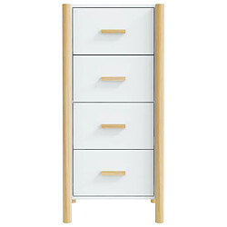 Maison Chic Buffet,Meuble de Rangement,commode pour salon,Cuisine Blanc 42x38x90 cm Bois d'ingénierie -MN22629 pas cher