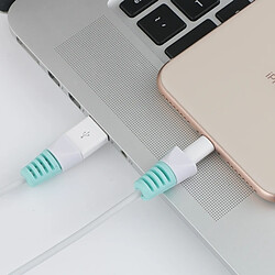 Wewoo 3 étuis de protection pour manchon pour enrouleur câble charge USB anti-rupture USB (bleu bébé)