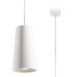 Luminaire Center Suspension Gulcan Céramique blanc 1 ampoule 128cm