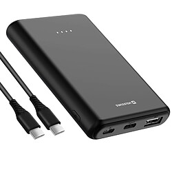 Batterie de secours 5000mAh sortie USB 10W voyant LED compact Swissten Noir 