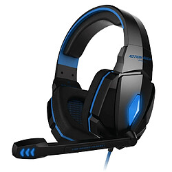 Wewoo Casque PC bleu et noir pour PC Gamer, Longueur du Câble: Environ 2.2m + Stéréo Gaming Headset Headband avec Micro Contrôle du Volume LED Lumière