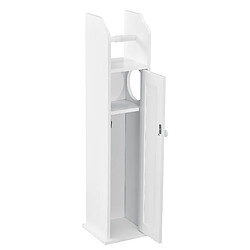 Helloshop26 Meuble de salle de bain armoire rangement MDF laqué 78 cm blanc 03_0002855 