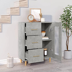 Avis Maison Chic Buffet,Meuble de Rangement,commode pour salon,Cuisine gris béton 69,5x34x90 cm bois d'ingénierie -MN45068