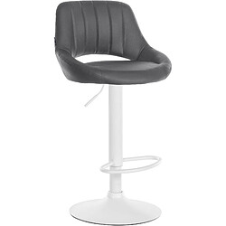 Non Tabouret de bar Milet simili cuir blanc