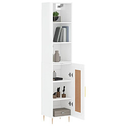 Avis Maison Chic Buffet,Meuble de Rangement,commode pour salon,Cuisine Blanc brillant 34,5x34x180 cm Bois d'ingénierie -MN38759