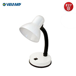 VELAMP CHARLESTON: Lampe de bureau avec culot E27, blanc