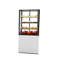 Vitrine Réfrigérée à 4 Faces avec Base 60 - 600 x 600 x 1400 mm et avec Accès Frontal - Température +6 à +10°C - Sayl