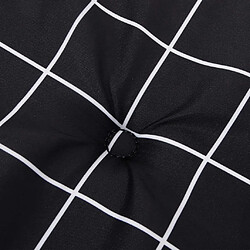 Maison Chic Coussin Confort | pouf | Coussin de banc de jardin carreaux noir 120x50x3cm tissu oxford -GKD95858 pas cher