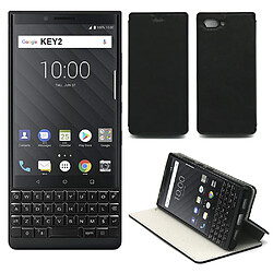 Xeptio Etui Luxe Blackberry Key 2 Ultra Slim Noir Style Cuir avec Stand - Housse Coque Antichoc de Protection pour Blackberry KeyOne 2/Key2 Smartphone 2018 - Accessoires Pochette Exceptional Case !