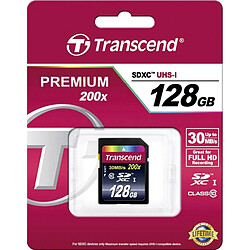 Trancend TRANSCEND Carte mémoire SDXC 128Go 200x class 10