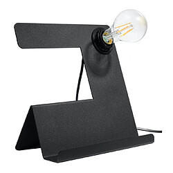 Luminaire Center Lampe de table Incline Acier Noir 1 ampoule 24cm