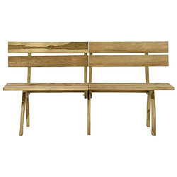 Maison Chic Banc de jardin | Banquette de jardin | Chaise Relax 160 cm Bois de pin imprégné -MN91341