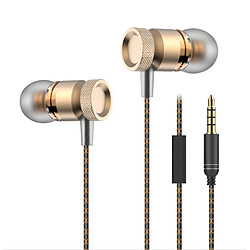 Shot Ecouteurs Metal pour HUAWEI P smart Z avec Micro Kit Main Libre INTRA-AURICULAIRE Jack (OR) 