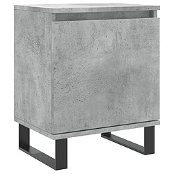 vidaXL Table de chevet gris béton 40x30x50 cm bois d'ingénierie