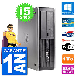 PC HP Compaq 6200 Pro SFF Intel i5-2400 RAM 8Go Disque Dur 1To Windows 10 Wifi - Occasion