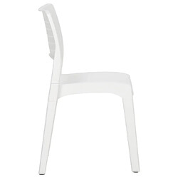 Maison Chic Lot de 2 Chaises de jardin,Fauteuil d'extérieur Blanc Polypropylène -MN13061 pas cher