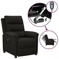 vidaXL Fauteuil inclinable électrique Noir Tissu