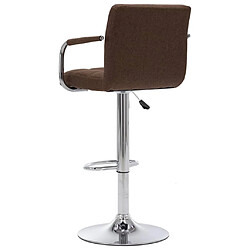 Avis vidaXL Chaise de bar Marron Tissu