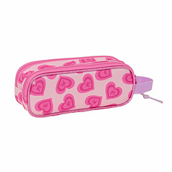 Trousse Fourre-Tout Double Barbie Love Rose 21 x 8 x 6 cm