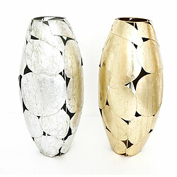 Vase DKD Home Decor Argenté Métal Moderne (26 x 26 x 56 cm) (2 pcs)