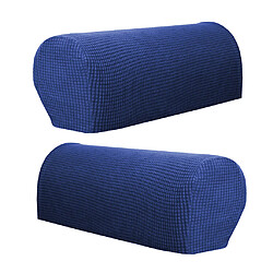 ensemble de 8 accoudoirs de sofa de meubles de flanelle couvre protecteurs bleu foncé