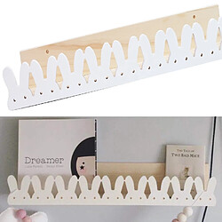 Wewoo Lapin forme bois massif bibliothèque étagère partition chambre d'enfants magasin de vêtements pour enfants décoration murale blanc 