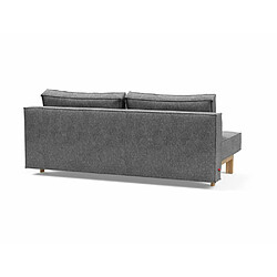 Acheter Inside 75 INNOVATION LIVING Canapé design SLY convertible lit 140*200 cm pieds bois chêne, tissu Twist Charcoal