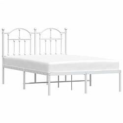 Avis Maison Chic Lit adulte - Cadre de lit métal avec tête de lit pour chambre blanc 120x200 cm -MN87147