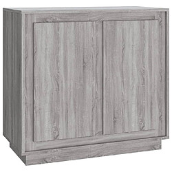 Maison Chic Buffet,Meuble de Rangement,commode pour salon,Cuisine sonoma gris 80x34x75 cm bois d'ingénierie -MN66877