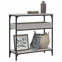 Maison Chic Table console | Meuble d'entrée | Table d'appoint avec étagère sonoma gris 75x29x75 cm -GKD84721