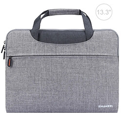 Wewoo Sacoche ordinateur 13.3 pouces gris pour Macbook, Samsung, Lenovo, Sony, Dell Alienware, CHUWI, ASUS, HP, 13,3 et ci-dessous Ordinateurs portables portable, 13.3 Zipper épaule portable sac