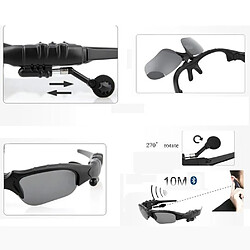 GUPBOO Lunettes de soleil d'équitation de vélo 4.0 Casque compatible Bluetooth Lunettes de sport de plein air intelligentes Téléphones intelligents sans fil avec M pas cher