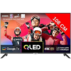 Chiq TV QLED 4K 108 cm U43QM8V Google TV, 4K, QLED 