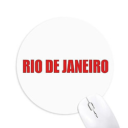 Universal Rio de Janeiro Brazil Red Mousepad Round Rubber Mouse Pad non gang gam